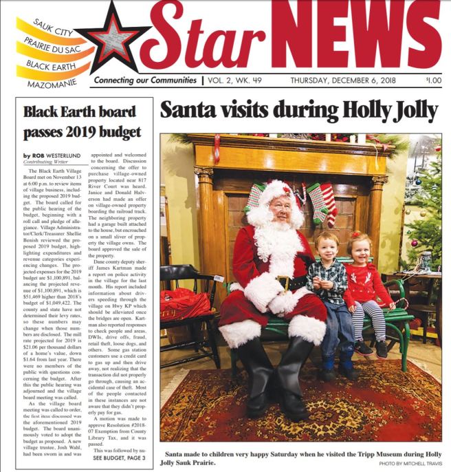 dec 6 2018 village budget black earth